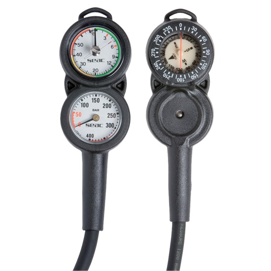 SEAC Console 3 Pressure and Depth Gauge with Compass