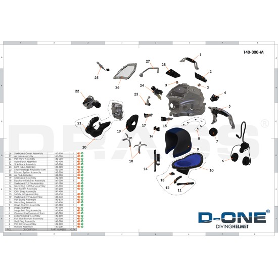 D-ONE Diving Helmet (Air Pod) D-ONE Diving Helmet (Air Pod)